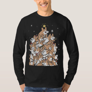 T-shirt Arbre De Noël Du Chien De Corgi Race Joyeux Noël L
