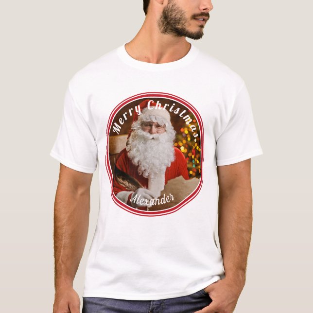 T-shirt Arbre de Noël du Père Noël vintage (Devant)