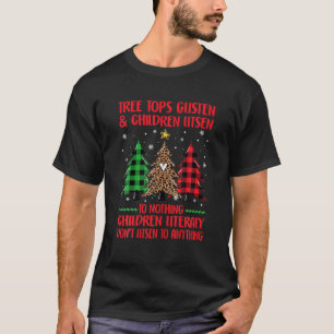 T-shirt Arbre De Noël Écouter Et Les Enfants Écouter