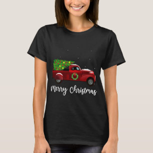 T-shirt Arbre de Noël en Wagon vintage sur les vacances de