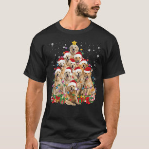 T-shirt Arbre de Noël Golden Retriever