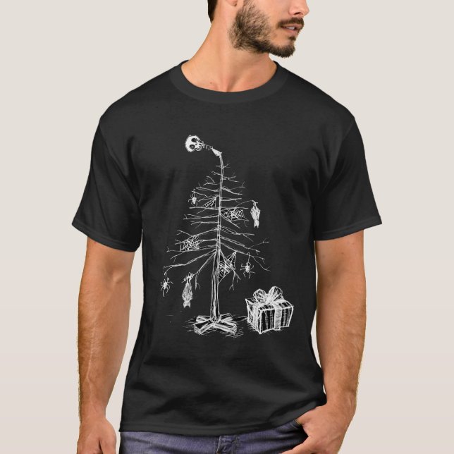 T-shirt Arbre de Noël gothique (Devant)