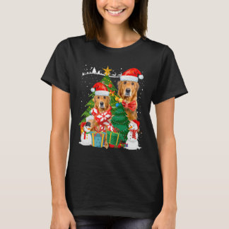 T-shirt Arbre de Noël idée pour les femmes Ret d'or de Noë