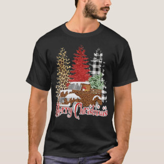 T-shirt Arbre de Noël Joyeux Pins de Noël Bleu