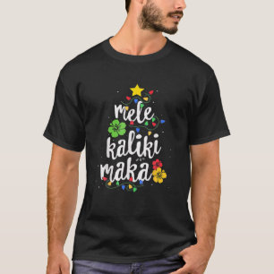 T-shirt Arbre de Noël Lumière Mele Kalikimaka Tropical Haw