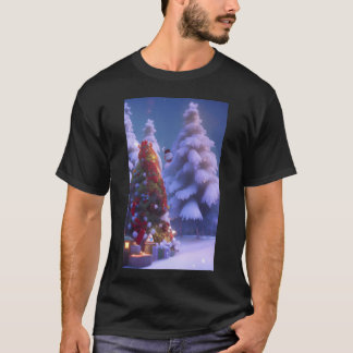 T-shirt Arbre de Noël Noël approche amis