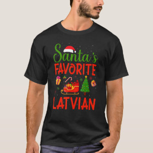 T-shirt Arbre de Noël Père Noël Favori Letton Matching Chr