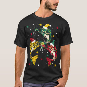 T-shirt Arbre de Noël Poisson-chat Pêche - Poisson-chat de