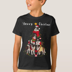 T-shirt Arbre de Noël Saint Bernard Lover Xmas Propriétair