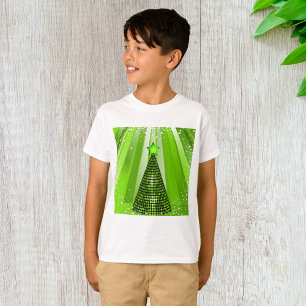 T-shirt Arbre de Noël vert moderne avec étoile