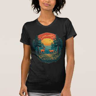 T-shirt Arbre de plein air Nature Lover Faune Retro Forest