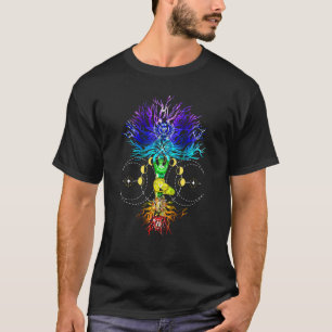 T-shirt Arbre de Vie Chakra avec Phases de la Lune Hatha