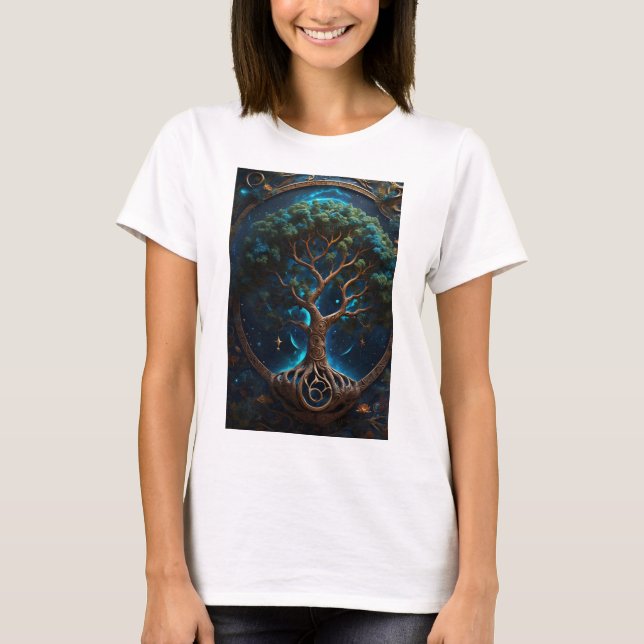 T-shirt Arbre de vie cosmique (Devant)