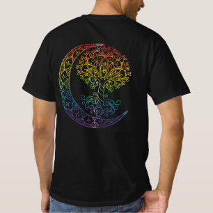 T-shirt Arbre de vie Cresent Moon Phases Mandala Yoga Cade