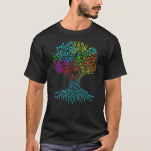 T-shirt Arbre de Vie Yoga Tribal Jardin Hippie Mandala