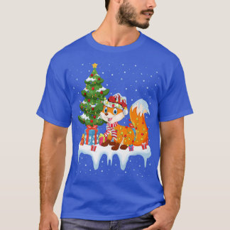 T-shirt Arbre d'éclairage de Noël Chapeau de Noël