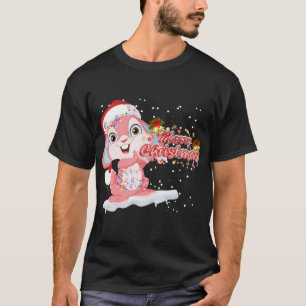 T-shirt Arbre d'éclairage Noël Lapin Lapin Lapin Lapin Lap