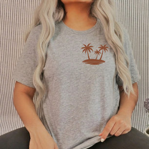 T-shirt Arbre d'été en acier léger Minimaliste vacances