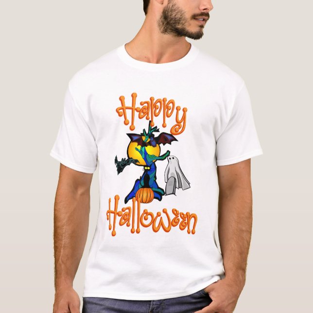 T-shirt arbre d'Halloween (Devant)