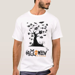 T-shirt Arbre d'Halloween effrayant, Arbre éffrayant Effra