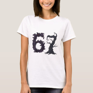 T-shirt Arbre Effrayant Et Enseignant Drôle Terrorisé 67 H