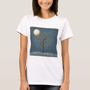 T-shirt Arbre en forme de coeur mélancolique sous la Plein