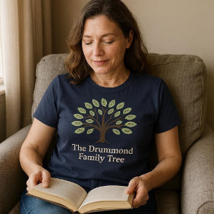 T-shirt Arbre Familial Avec Années De Naissance