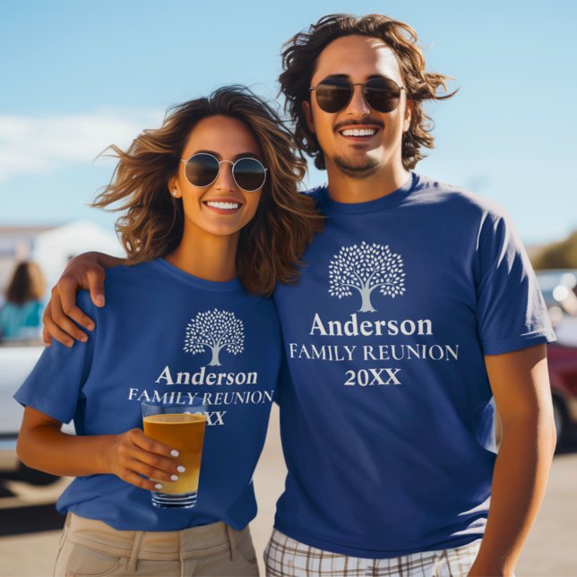 T-shirt Arbre famille Nom personnalisé et année Réunion fa (Créateur téléchargé)