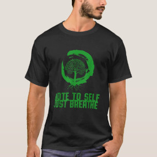 T-shirt Arbre Leaf Breathe Zen Yoga Bouddha Méditation Cha