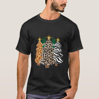 T-shirt Arbre Leopard Zebra Giraffe Imprimer Cadeaux Femme
