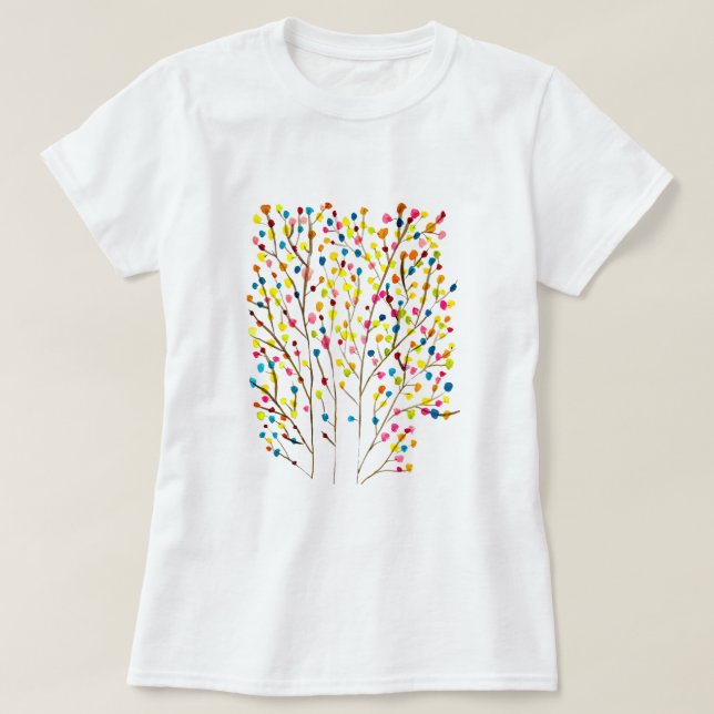 T-shirt Arbre magique arbre arc-en-ciel (Design devant)