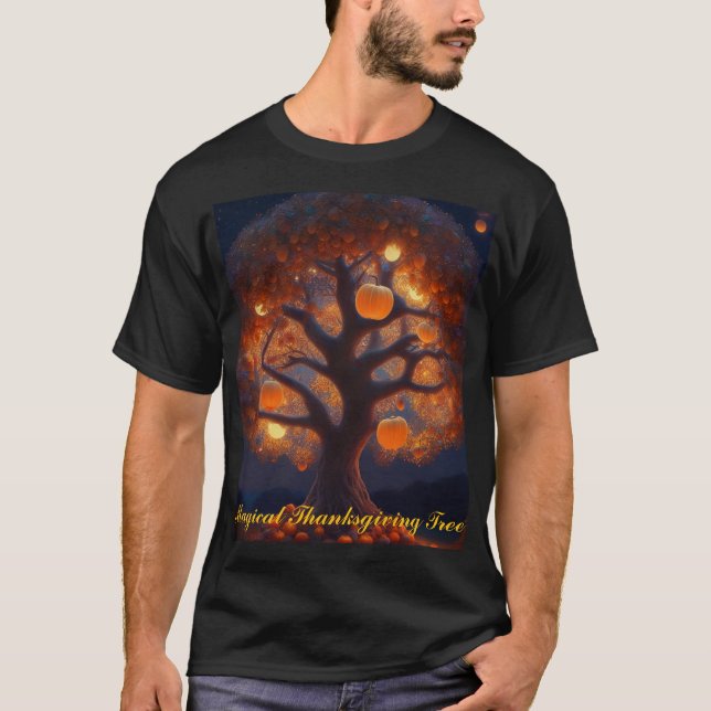 T-shirt Arbre magique de Thanksgiving (Devant)