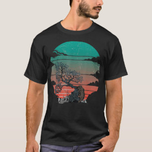 T-shirt Arbre minimaliste de l'ours rétro Vintage