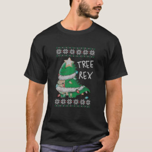 T-shirt Arbre Rex Dinosaur Joyeux Noël laid Noël S