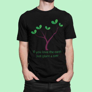T-shirt Arbre vert avec Slogan écologique - Arbre vert ave