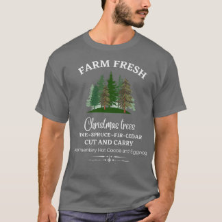T-SHIRT ARBRES À NOËL FRAIS, PINS, PRUCE, FIR, DEC
