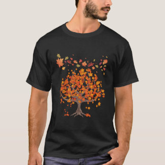 T-shirt Arbres de forêt Feuilles d'automne Nature Automne