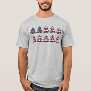 T-shirt Arbres de Noël patriotiques Joyeux XMAS