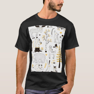 T-shirt Arbres forestiers d'automne Motif Feuille
