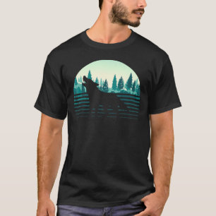 T-shirt Arbres forestiers rétro Nature Animaux sauvages