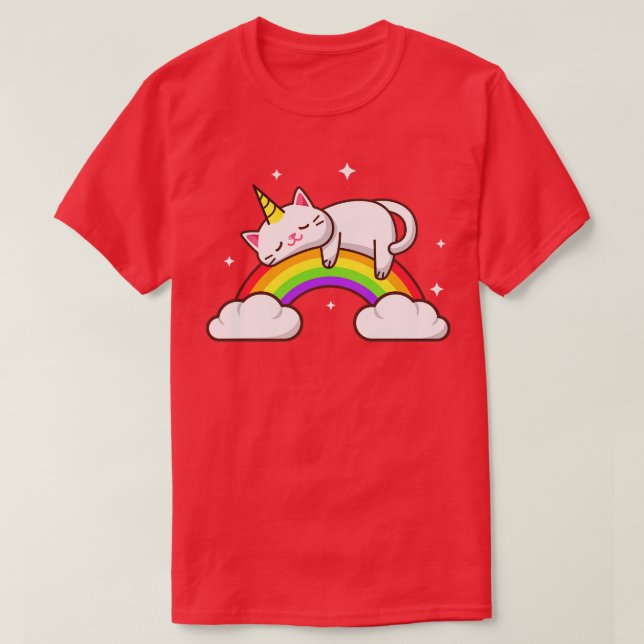 T-shirt Arc arc-en-ciel Caticorn (Design devant)