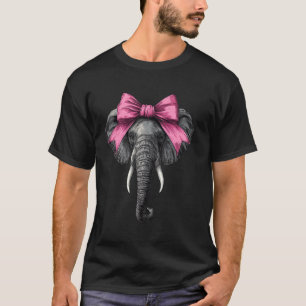 T-shirt Arc Coquet Éléphant Mignon Fille Maman Fête des Mè