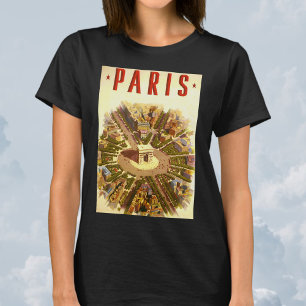 T-shirt Arc de Triomphe vintage, Paris, France Art de voya