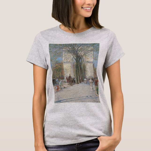 T-shirt Arc de Washington, Printemps par Frederick Childe  (Devant)