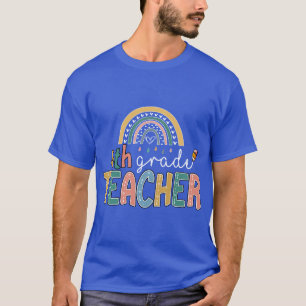 T-shirt Arc en arc-en-ciel 4e année Enseignant Kinder Reto