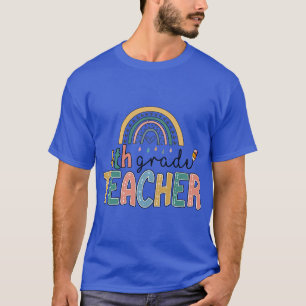 T-shirt Arc en arc-en-ciel 4e année Enseignant Kinder Reto