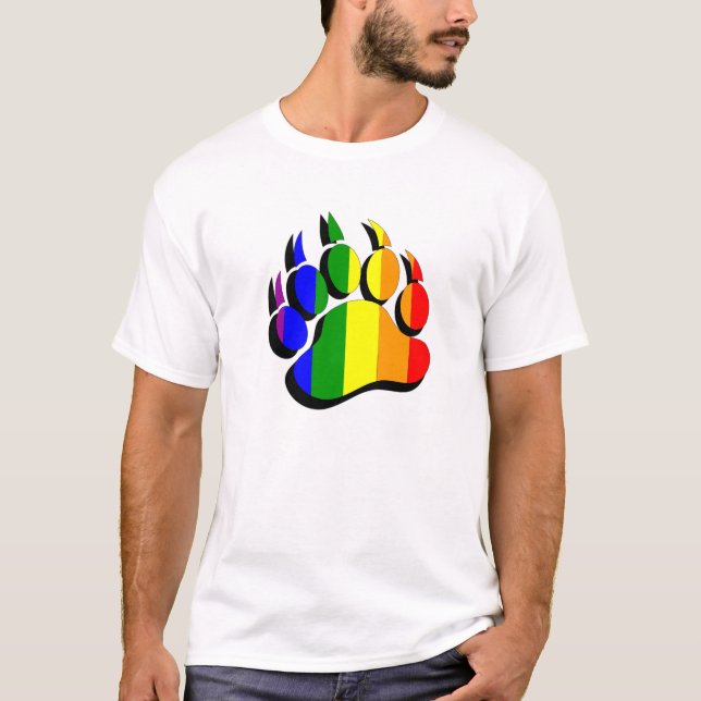 T-shirt Arc en arc-en-ciel avec ombre noire - Chemise (Devant)