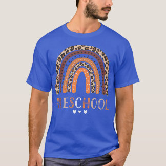 T-shirt Arc En Arc-En-Ciel Retour À L'École Enseignant Pre