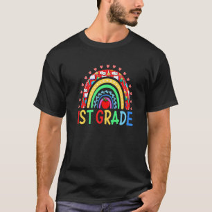 T-shirt Arc-En-Ciel 1Ème Année Retour À L'École Mignonne P