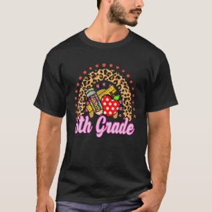 T-shirt Arc En Ciel 6E Année Tie Dye Leopard Drôle Retour